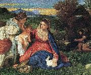 TIZIANO Vecellio Madonna with Rabbit France oil painting artist